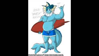 Chubby Vaporeon Surfer Dude (Pokemon Speedpaint) #shorts #fyp #fypyoutube #pokemon #speedpaint