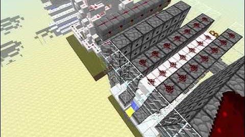 Minecraft - Semi-Automatic Compression Cannon - 6 Piston Extender Compression