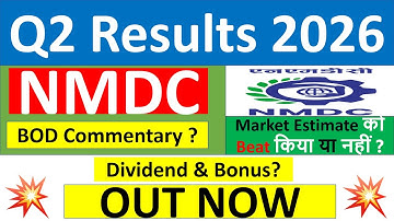 NMDC Q2 results 2026 | NMDC results today | NMDC Share News | NMDC Share latest news today