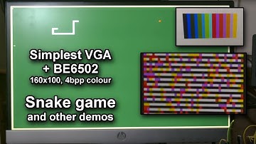 Snake game on the Simplest VGA + BE6502