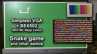 Snake game on the Simplest VGA + BE6502