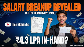 Tech Mahindra Freshers Salary Breakup REVEALED! In-Hand vs CTC Explained