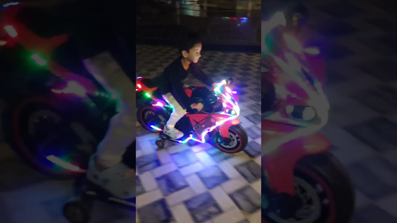 Kids riding super bike... 