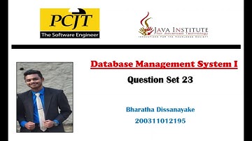 Question Set 23 | Database Management System 1 | Java Institute
