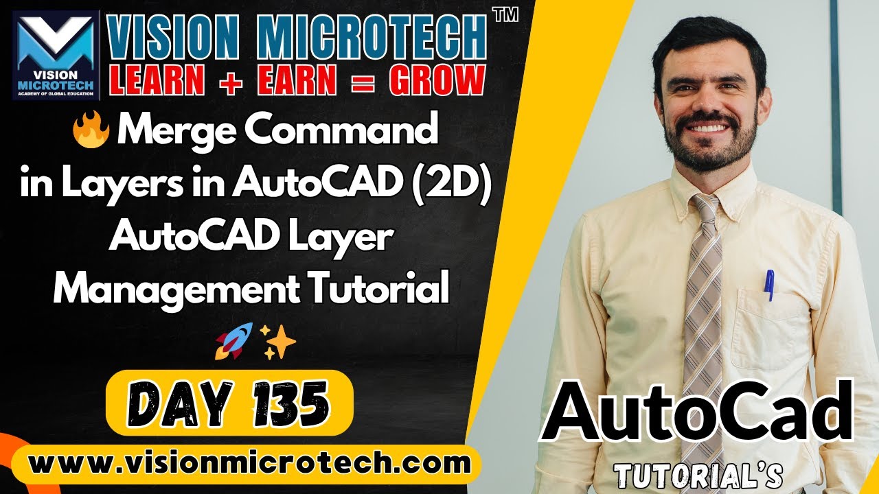 🔥 Merge Command in Layers in AutoCAD (2D) | AutoCAD Layer Management Tutorial 🚀 ✨