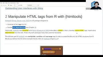 Outstanding User Interfaces with Shiny: Manipulate HTML tags from R with {htmltools} (shinyui02 2)