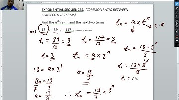 EXPONENTIAL SEQUENCES 1