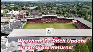 Wrexham FC Pitch Update : Green Grass returns!