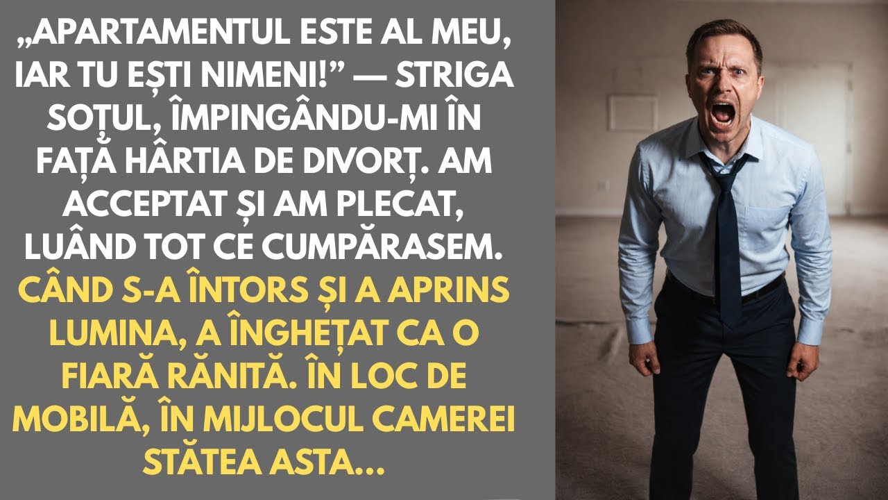 Apartamentul e al meu! — striga el. Am plecat, luând tot ce era al meu. Când a aprins lumina, a...