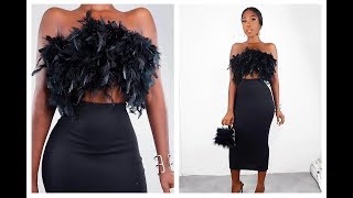 DIY Feather Ostrich Mini Dress For Only $12 Quick & Easy DIY 