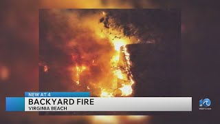 VB firefighters extinguish backyard blaze