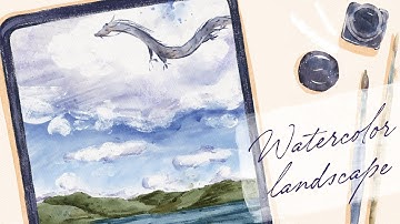 How to Paint Watercolor Landscape in Procreate - Easy Digital Tutorial on IPad - Art Blog