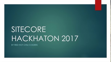 Sitecore Hackathon 2017 RHCC