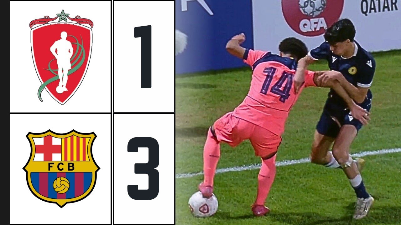 ملخص مباراة أكاديمية محمد السادس و برشلونة | نصف نهائي كأس الكأس الدولية 🔥