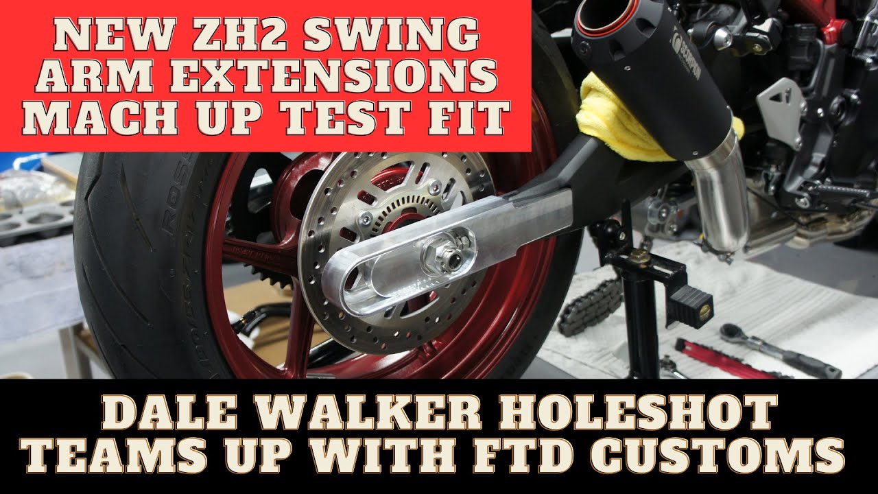 Kawasaki ZH2 Swing Arm Extensions Mach up Test Fit Dale Walker