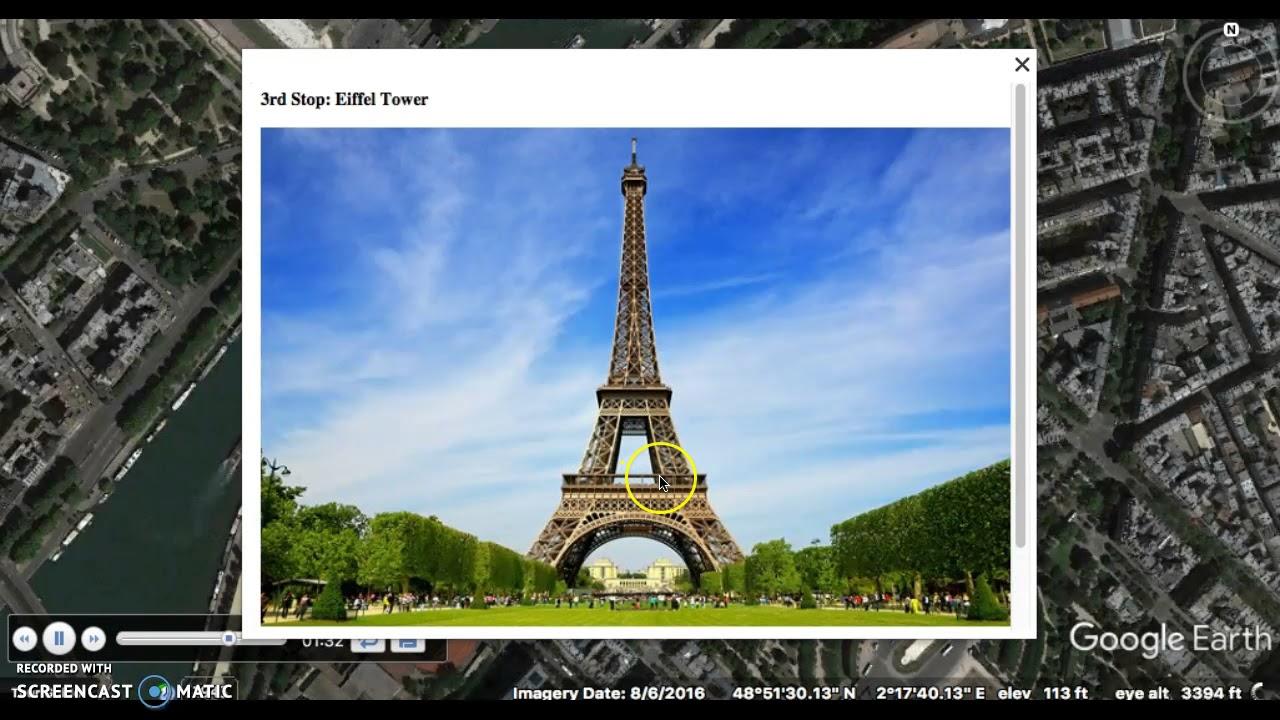 Google Earth Lit Trip: Mr. Chicken Goes To Paris