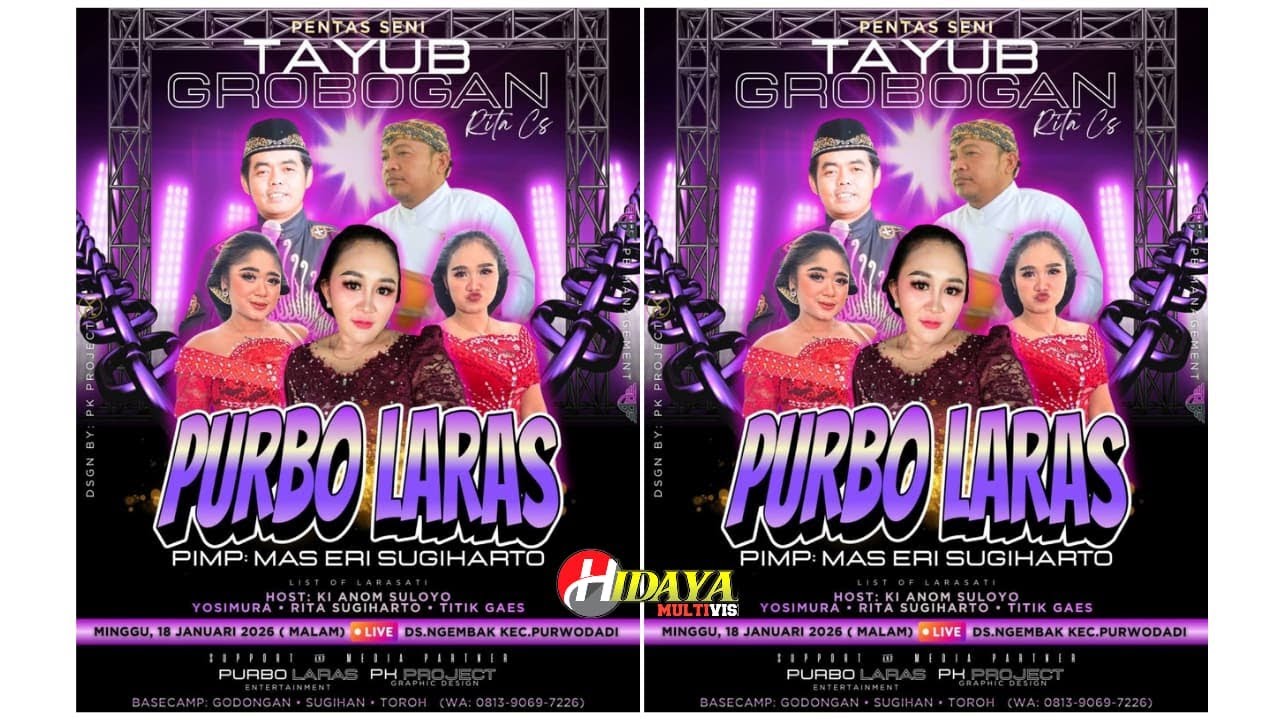🔴🔵LIVE TAYUP PURBO LARAS  RITA CS " ANIS & YUDHIS " PUTRA PUTRI AUDIO_HIDAYAH MULTIVISION 18-01-2026