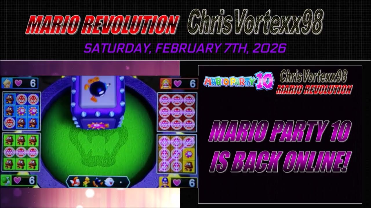 ChrisVortexx98 Mario Party 10 Game Back Online 7: Bowser Jr. and Bowser Battle Minigames
