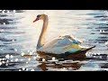 Acrylic Painting of a Swan