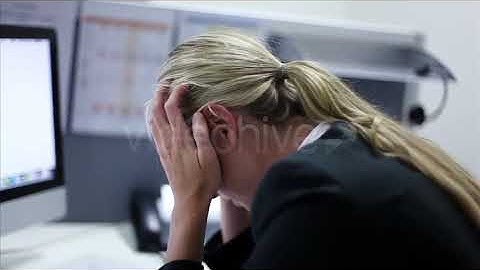 Girl Working in Office at Computer Very Stressed - Stock Footage from Videohive