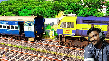 WDG4D SHUNT ICF BLUE EXPRESS TRAIN | BUMPY RAILROAD | RAILWORKS | INDIAN TRAIN | RAILROAD ATG GAMERZ