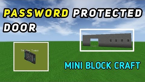 How to make password protected door in mini block craft by smart gamer