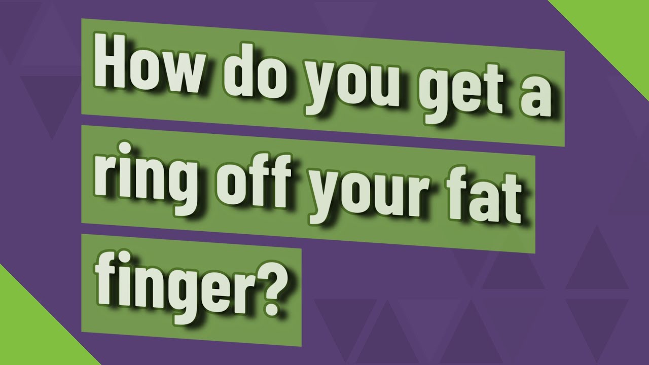 How do you get a ring off your fat finger? - YouTube