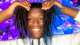 DYING MY DREADS BLUE & PURPLE * HOW TO DYE DREADS *