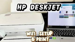 HP Deskjet 2810E, 2800E Series Printers: WiFi Setup with Computer & Print