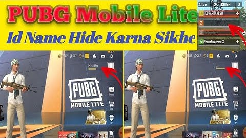 Pubg lite me Id Name hide kaise kare 2021 / How to hide my I