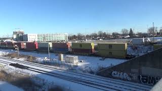 CN 149 intermodal stack train at Pickering station.