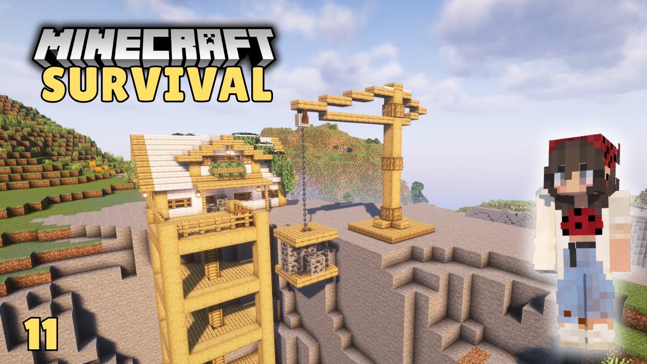 Карьер на скале! | Давайте играть в Minecraft на выживание | Эпизод 11