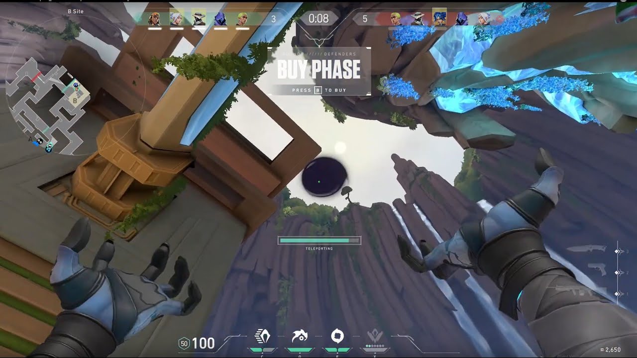 Omen TP glitch spots on abyss | valorant - YouTube