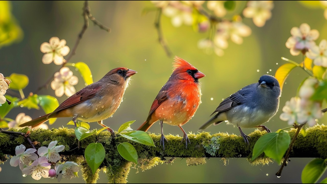 Birdsong & Piano 4K | Morning Nature Sounds for Positive Energy and Relaxation