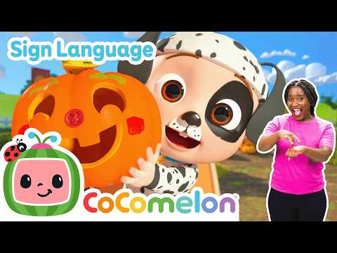 Spooky Pumpkin Halloween Song 🎃 Learn ASL & Baby Sign Language for Kids with Cocomelon 🍉