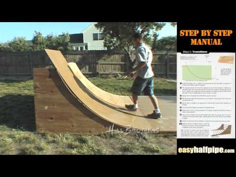 How to build a Halfpipe Step 5 MASONITE RAMP SURFACE