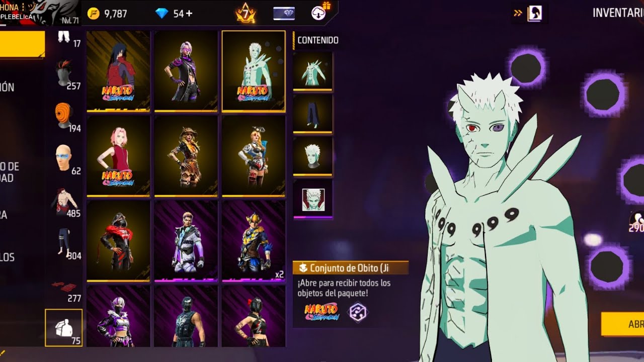 Sacando a Madara / Free fire x Naruto shippuden