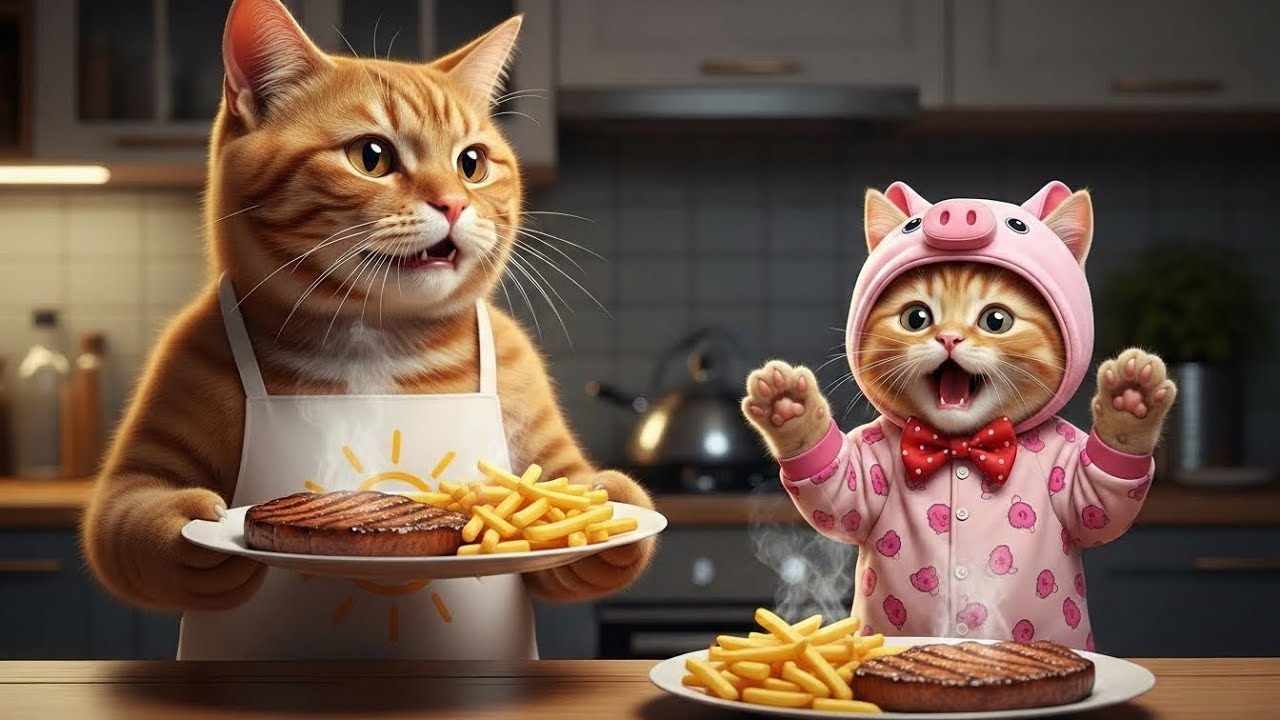 Ginger Can’t Sleep 😴🐱 | Mama Cat Helps with Love 🥩💖