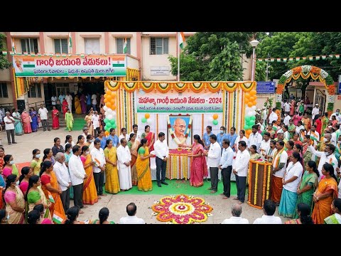 🇮🇳 Gandhi Jayanti Celebrations in Ramakrishnapur! 🌸 Congress Leaders Pay Tribute to the Statue......