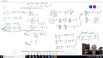 Tangent and Normal Lines with Implicit Differentiation