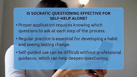 Is Socratic Questioning Effective For Self-help Alone? - Cognitive Therapy Hub