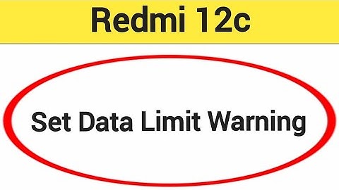 how to set data limit warning, redmi 12c me data limit kaise set kare