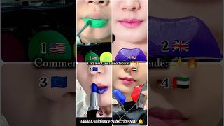 Which Country is won ? #shorts #challenge #lipstick #viral #trending #beauty #makeup