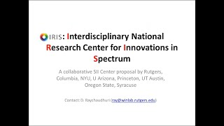 New Frontiers In Wireless Spectrum - Raychaudhuri Welcoming Remarks