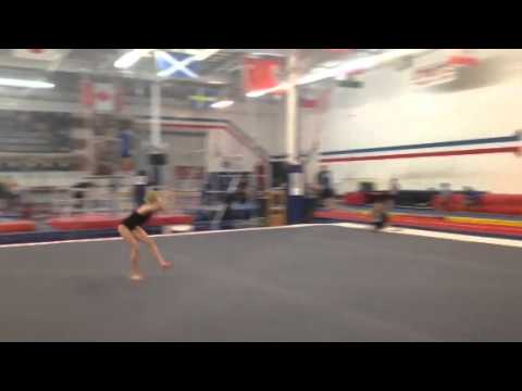Sarah Clark Gymnastics || Double Back on Floor || Level 10