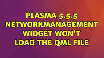 Plasma 5.5.5 NetworkManagement Widget won