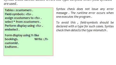SAP ABAP Field Symbols