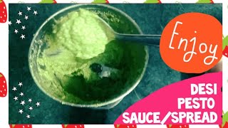 Pesto Desi Pesto Sauce Spread Recipe Ll Quick And Easy