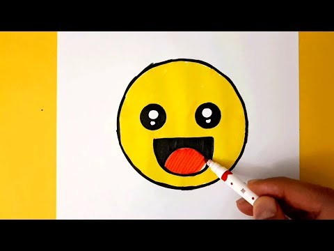 Gülen Emoji Nasıl Çizilir😀Kolay Emoji Çizimi-Kolay Çizimler-Nasıl Çizilir- Emoji-Çiz ve Boya🤗