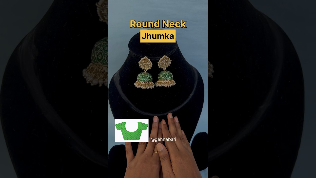 Neckline and earrings | kundan jewellery 